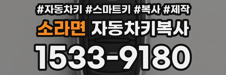 소라면 자동차키복사