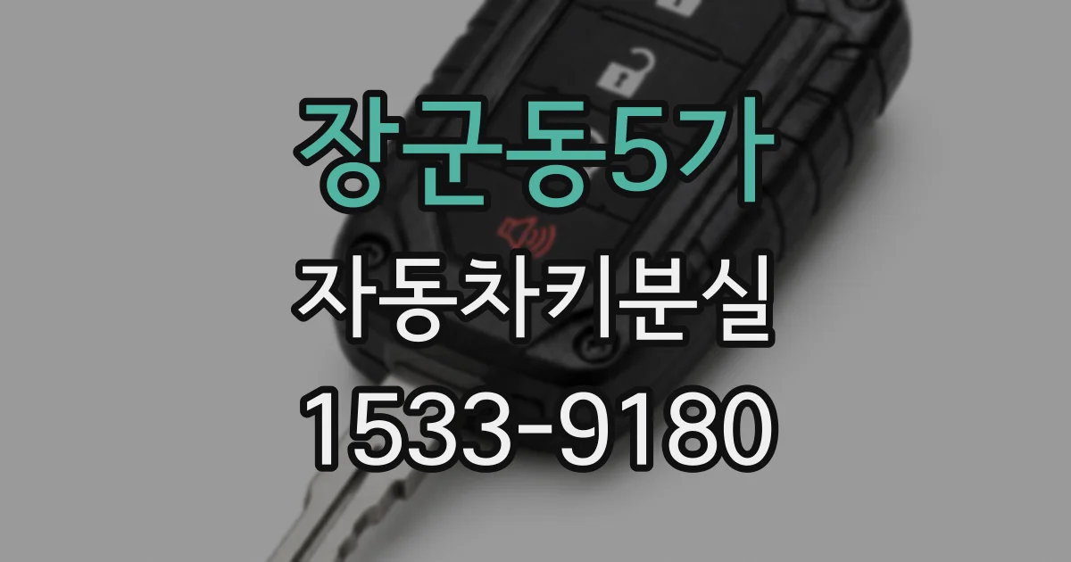 장군동5가 자동차키분실