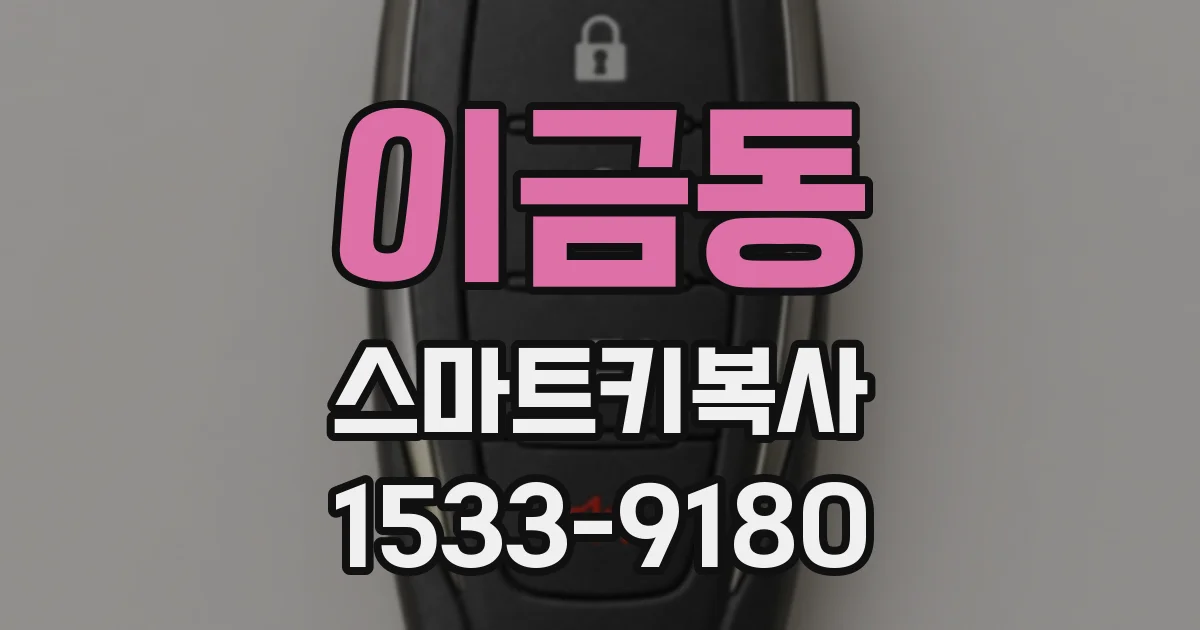 이금동 스마트키복사