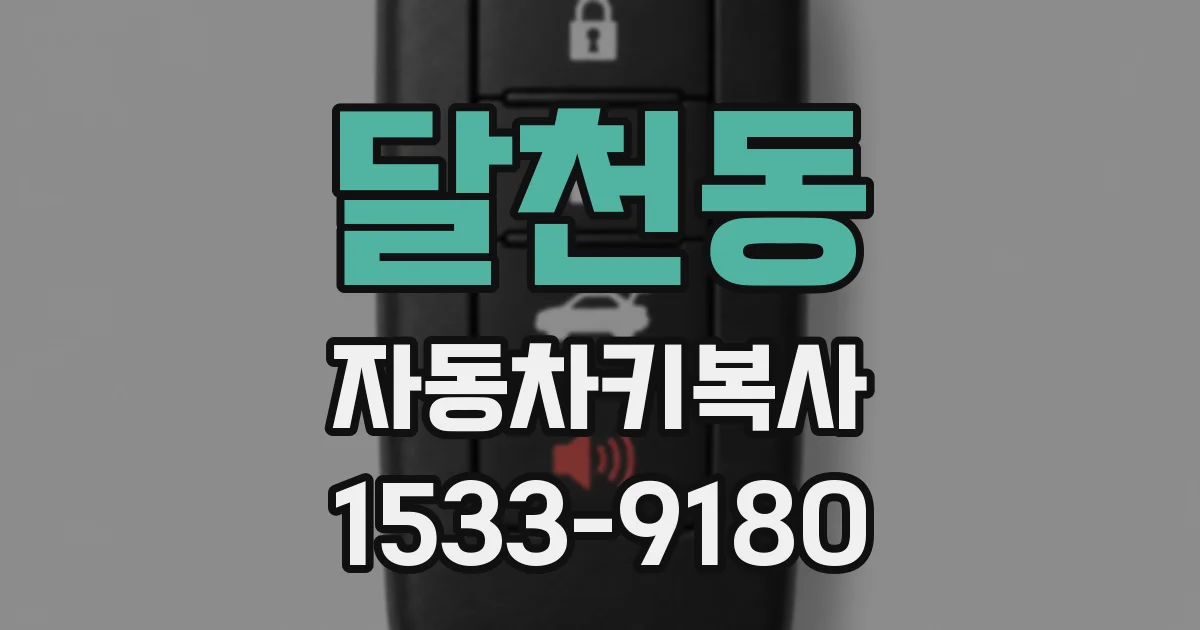 달천동 자동차키복사