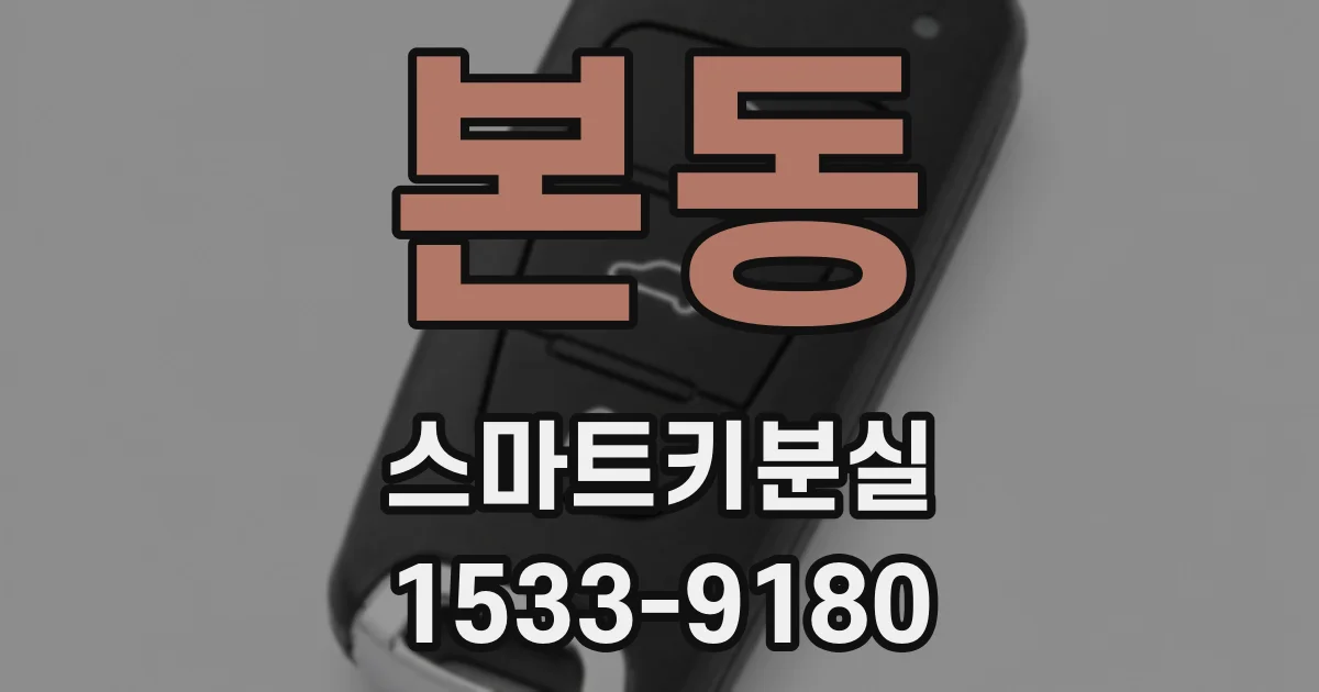 본동 스마트키분실