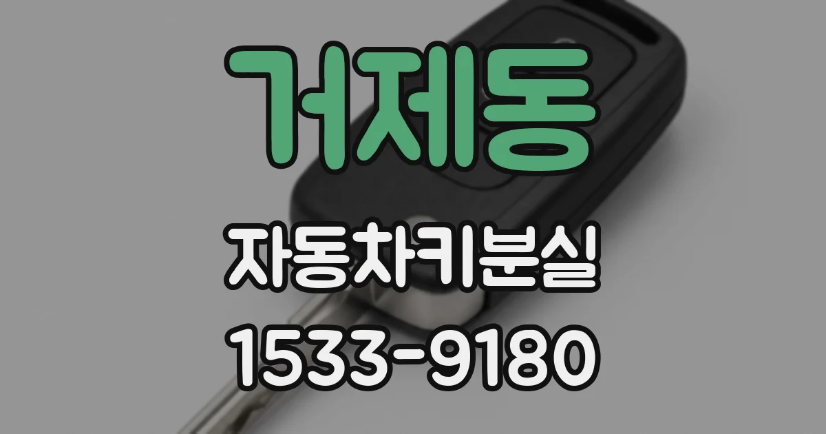 거제동 자동차키분실