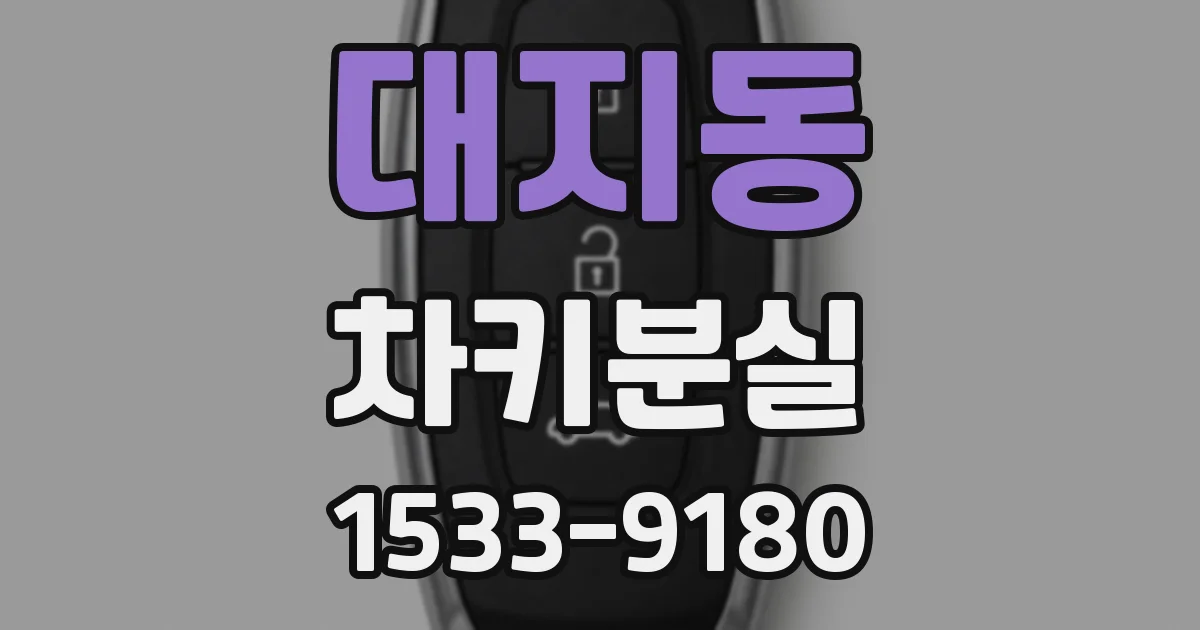 대지동 차키분실