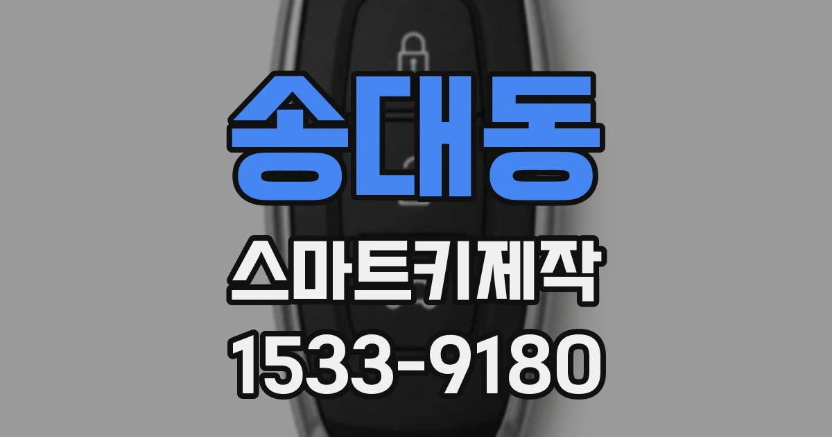 송대동 스마트키제작