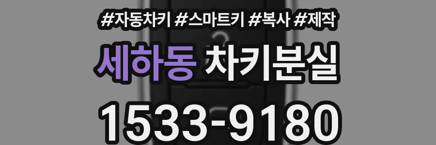 세하동 차키분실