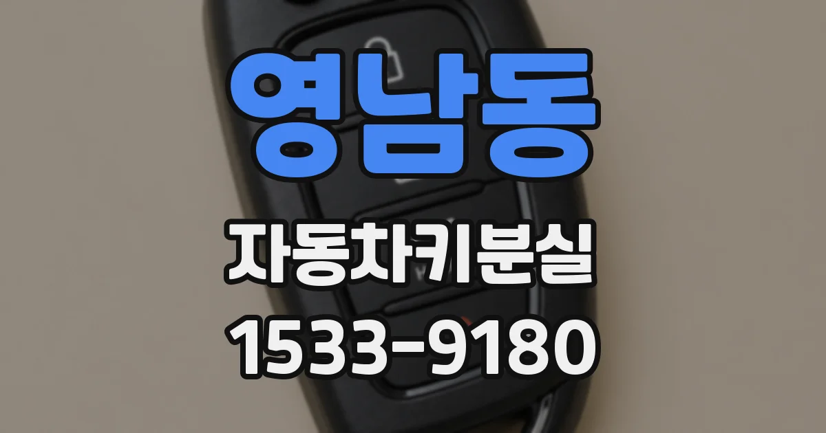영남동 자동차키분실