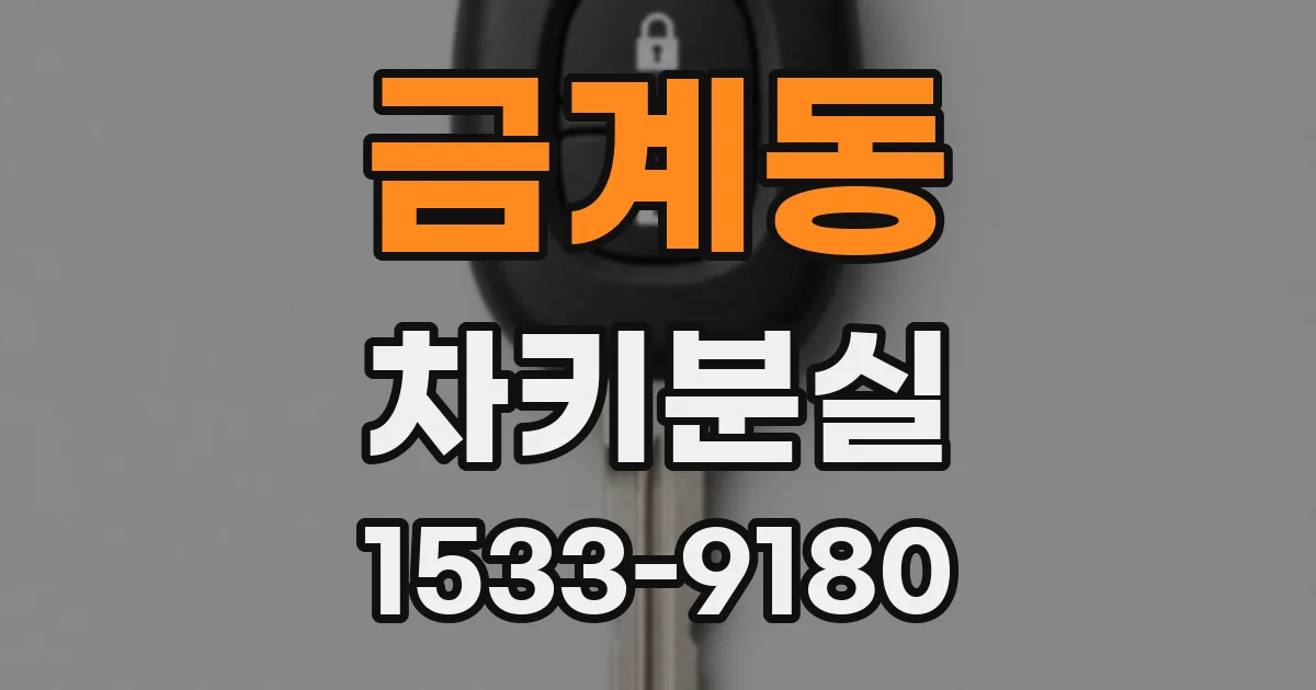 금계동 차키분실