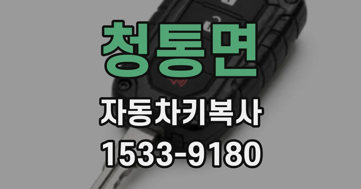 청통면 자동차키복사