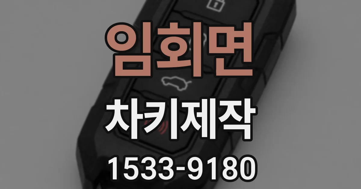 임회면 차키제작