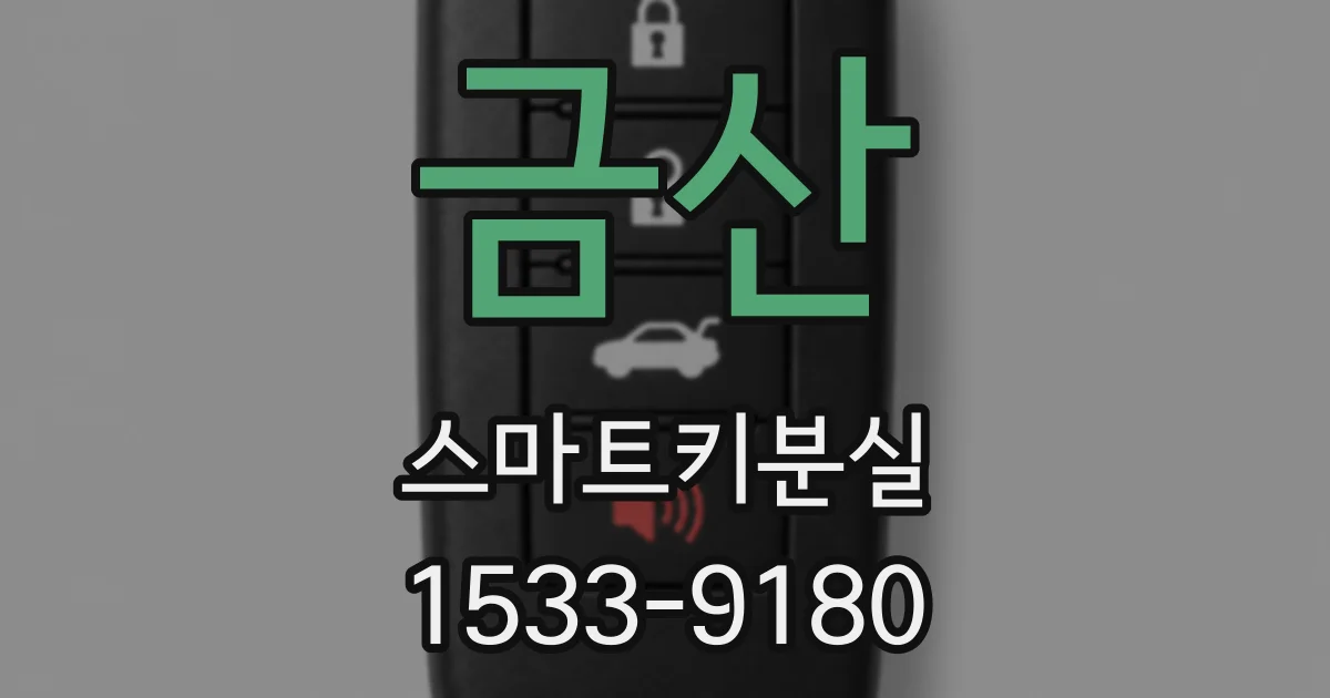 금산 스마트키분실