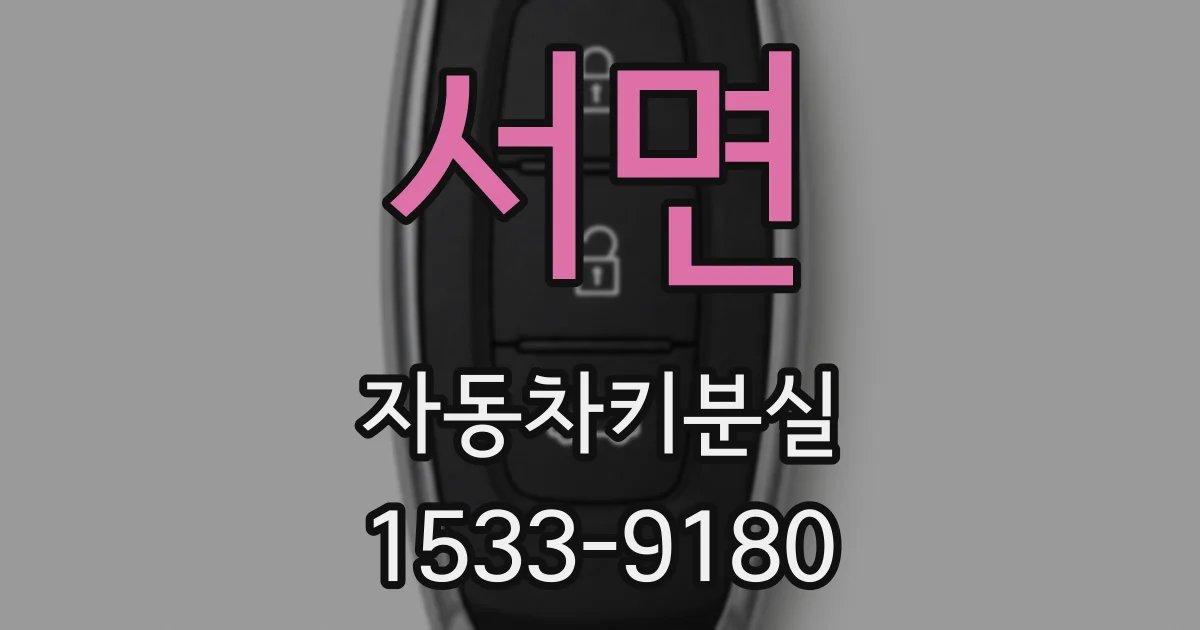 서면 자동차키분실