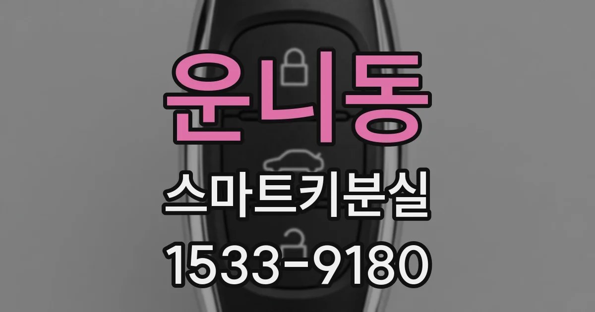 운니동 스마트키분실
