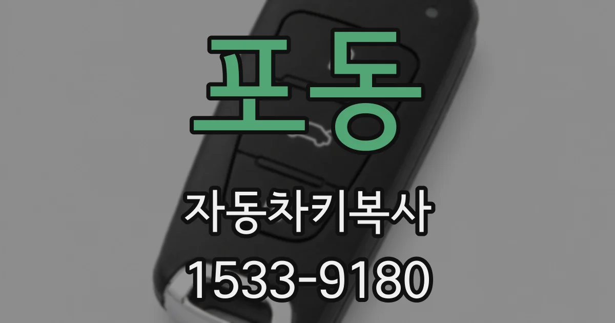 포동 자동차키복사