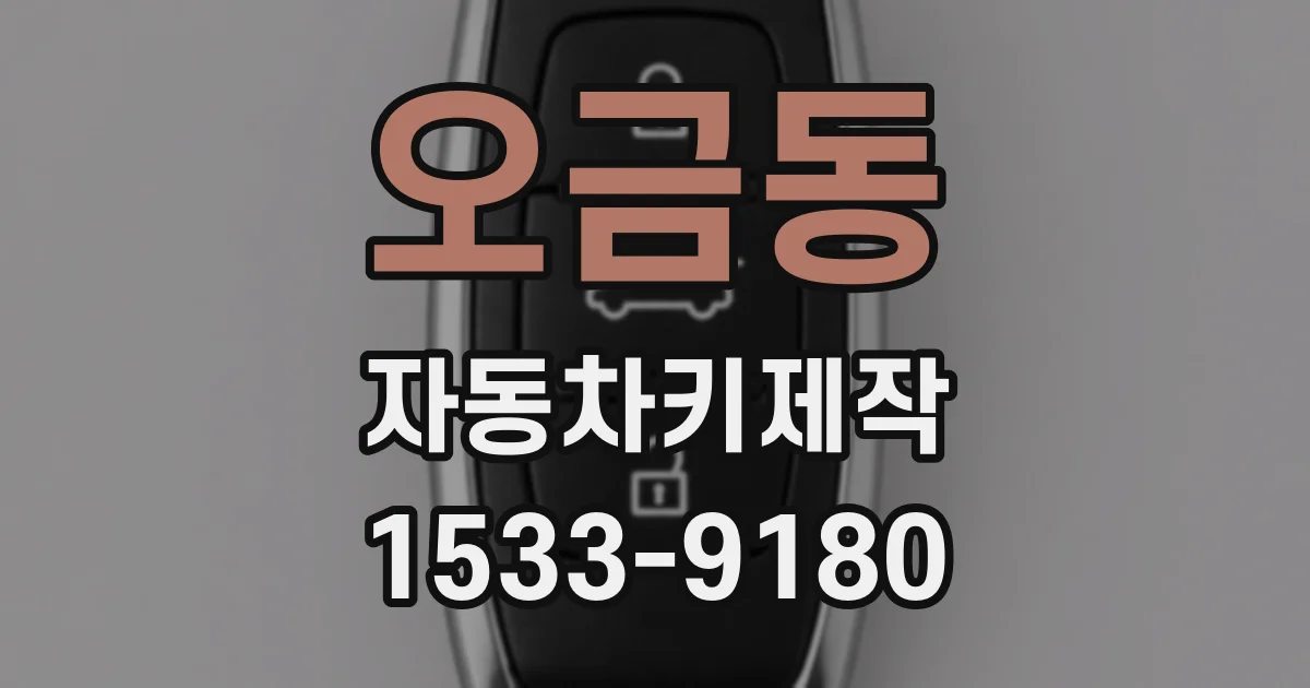 오금동 자동차키제작