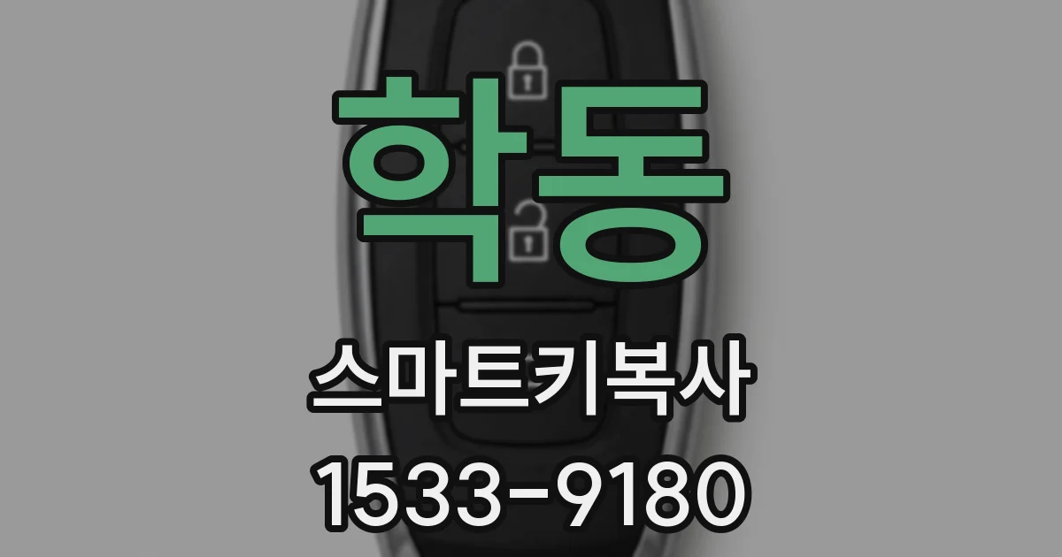 학동 스마트키복사