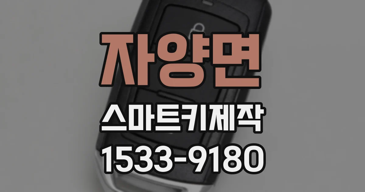 자양면 스마트키제작