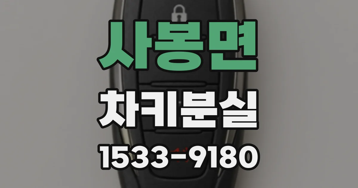 사봉면 차키분실