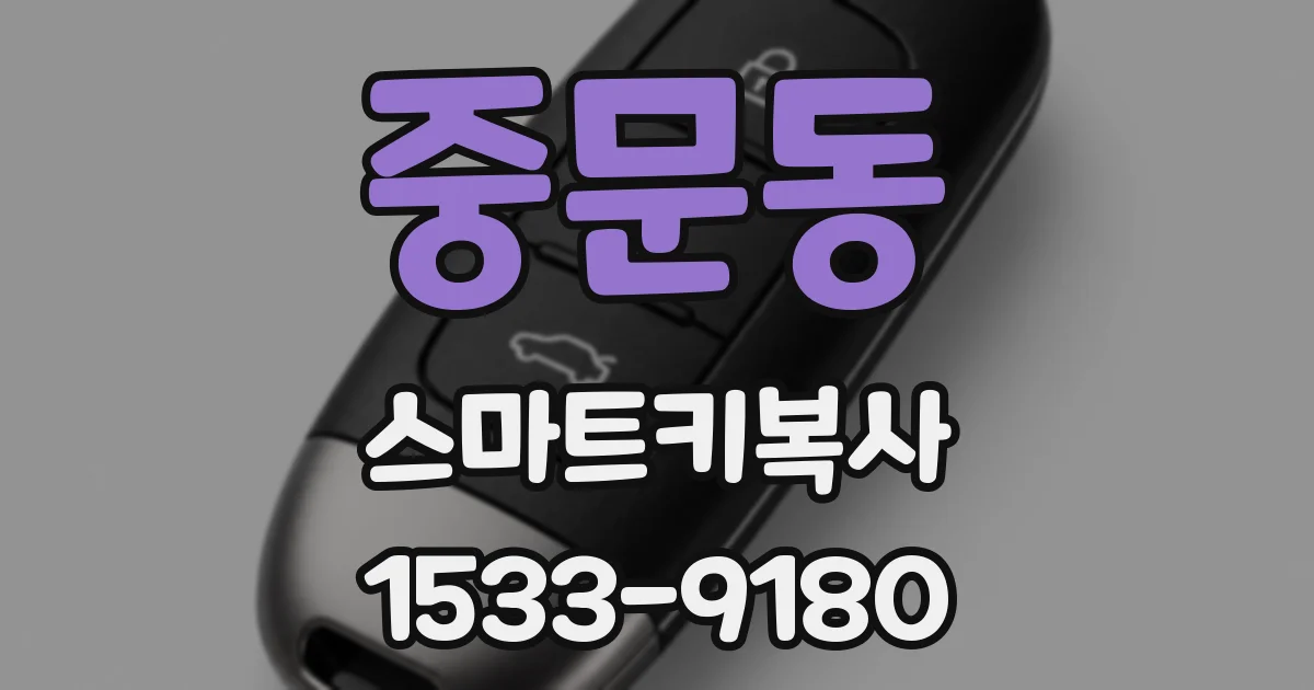중문동 스마트키복사