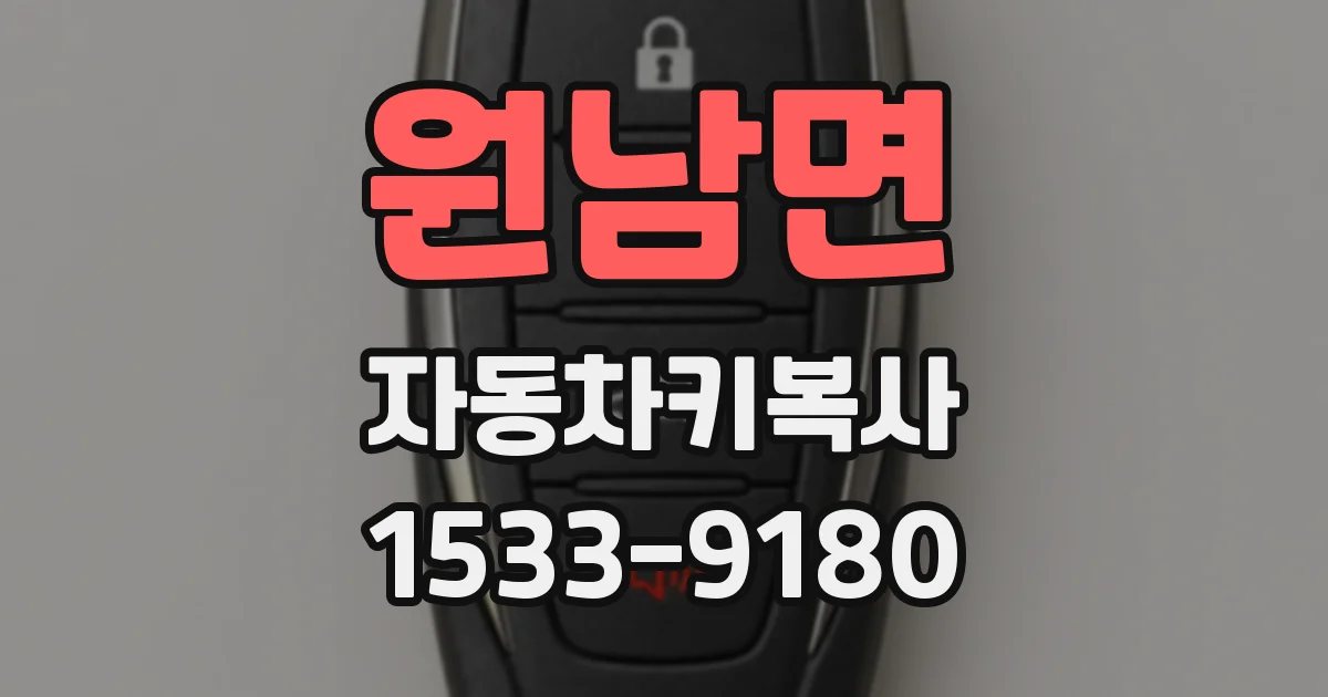 원남면 자동차키복사
