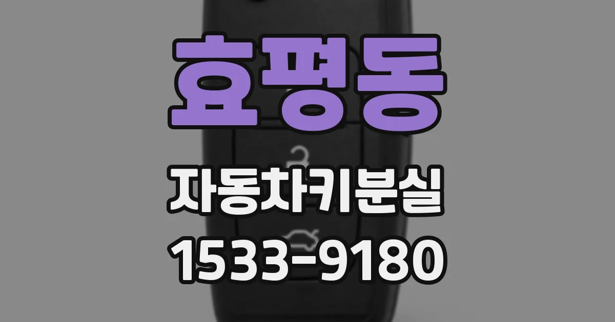 효평동 자동차키분실
