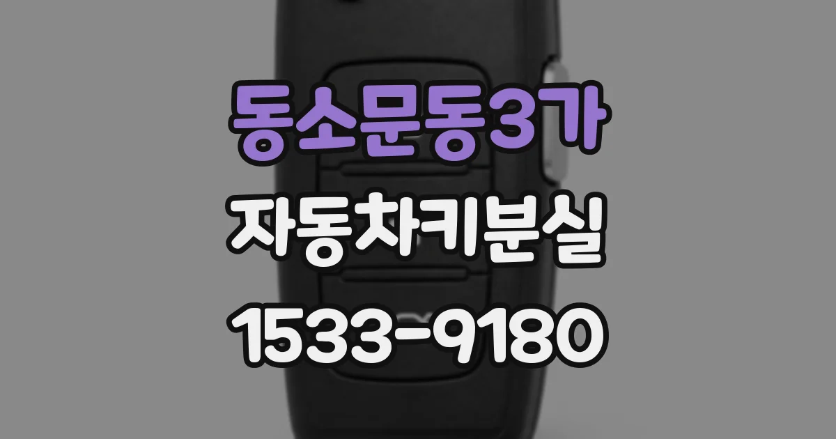 동소문동3가 자동차키분실