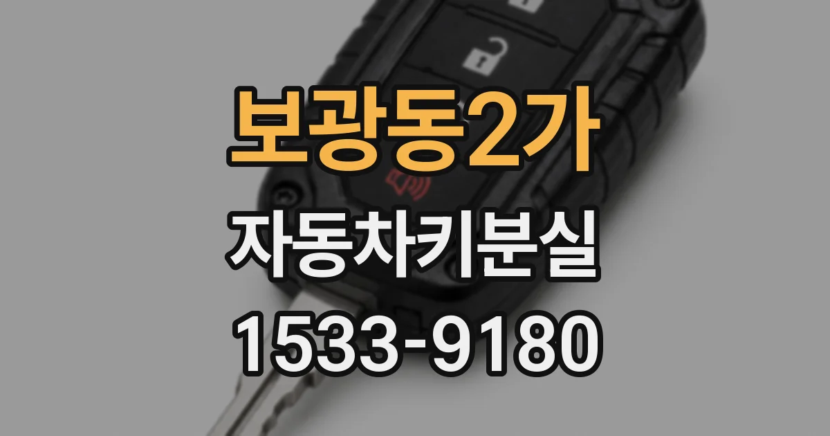 보광동2가 자동차키분실