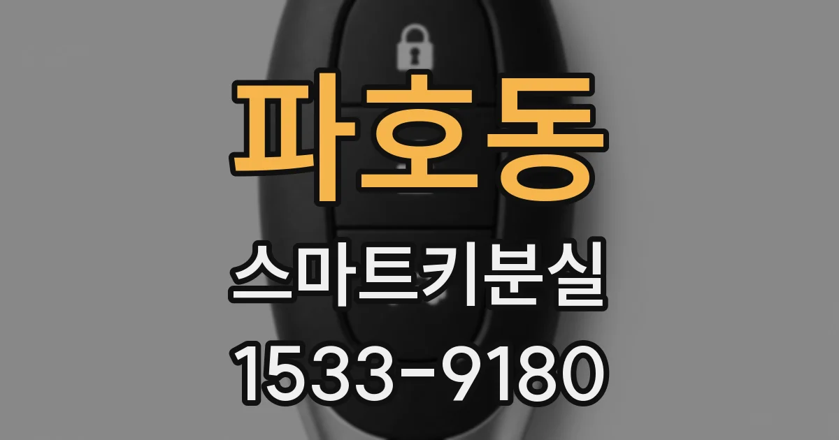 파호동 스마트키분실