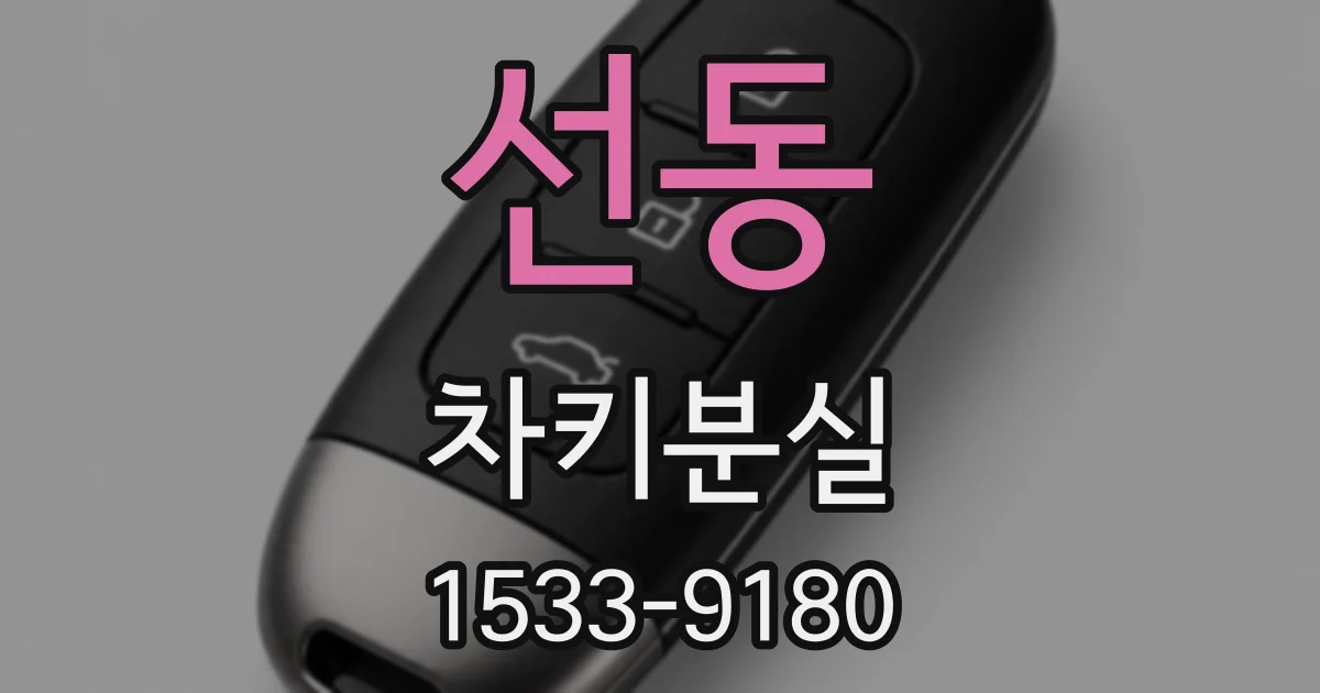 선동 차키분실