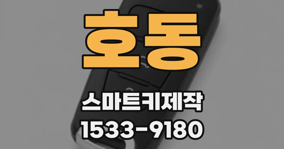 호동 스마트키제작