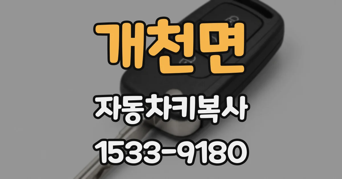 개천면 자동차키복사
