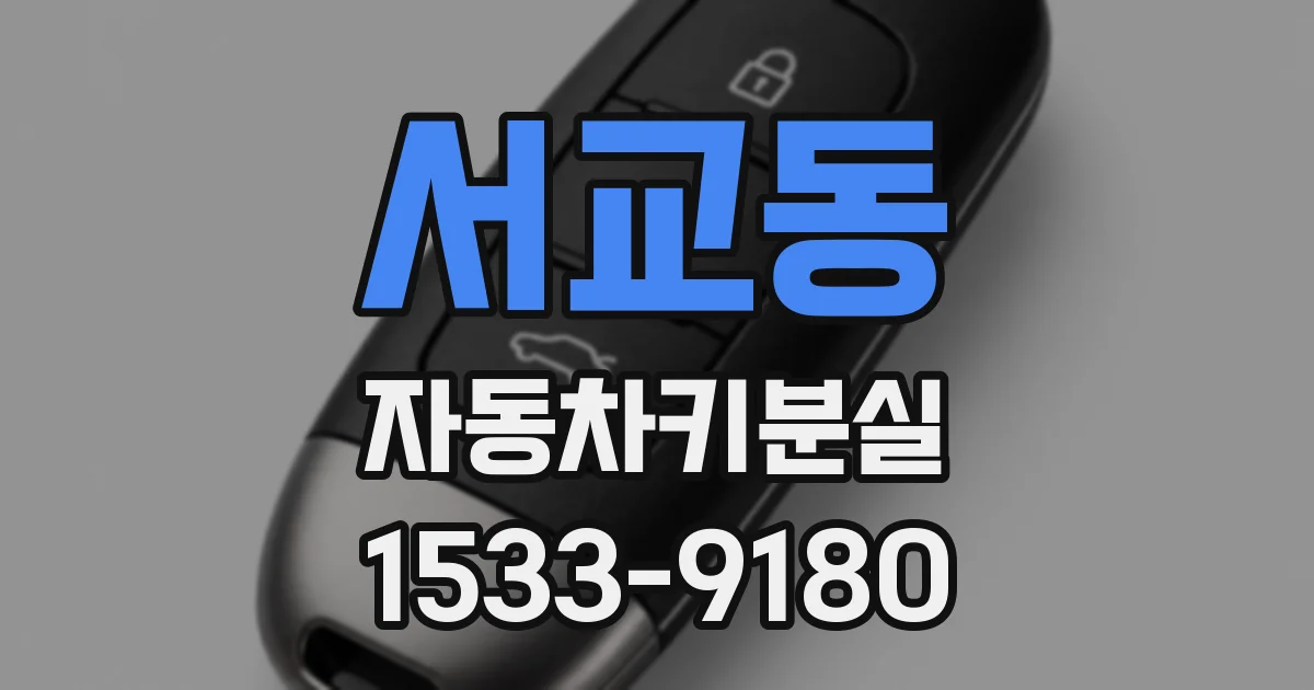 서교동 자동차키분실