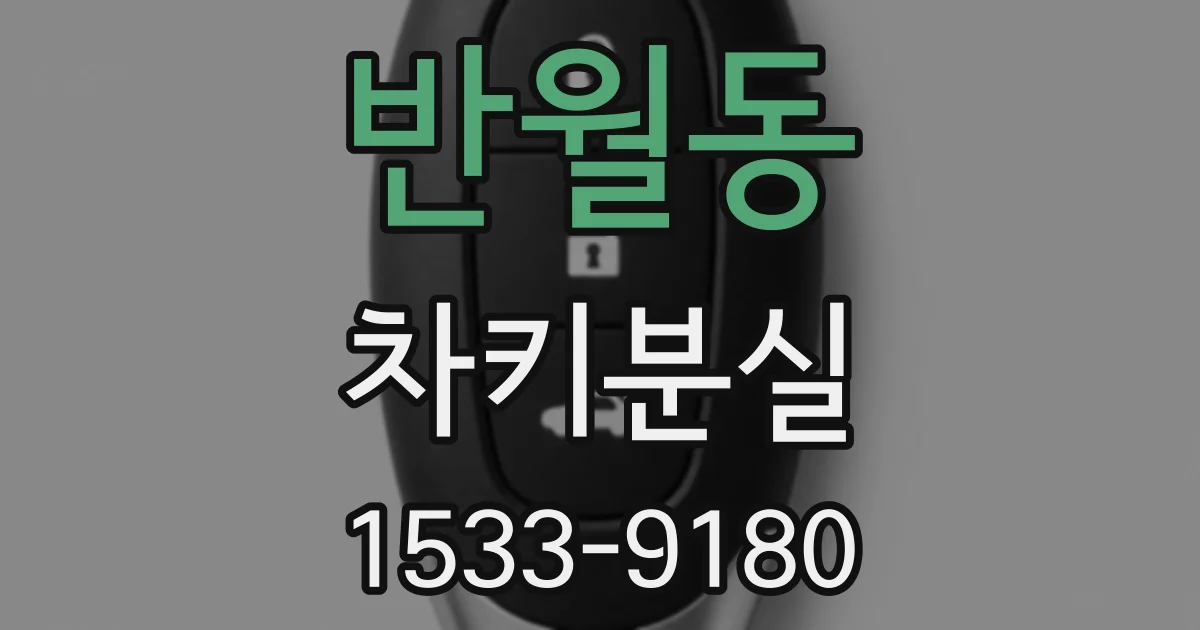 반월동 차키분실