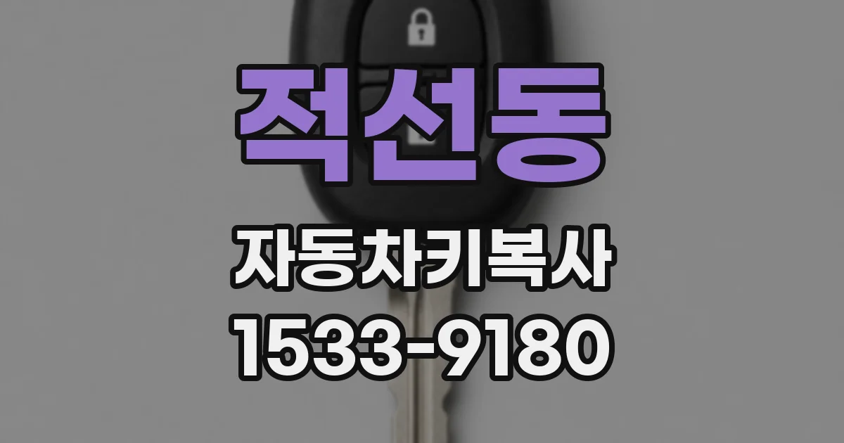 적선동 자동차키복사