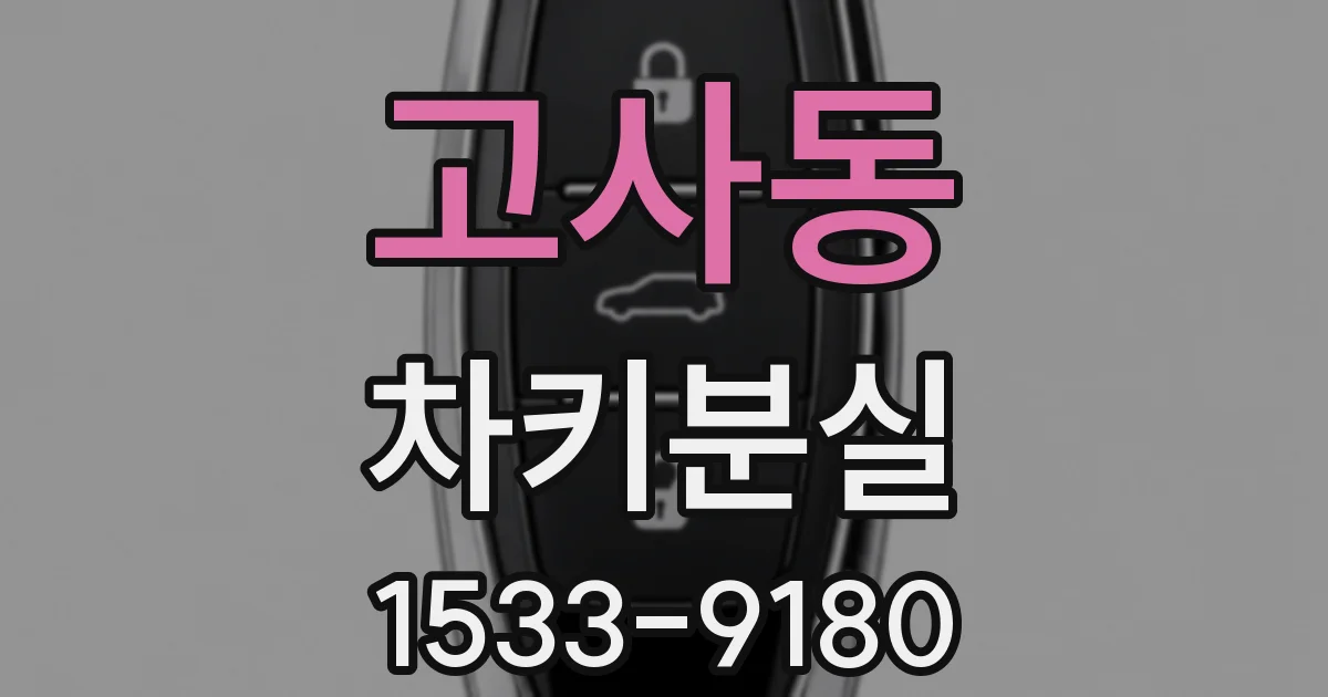 고사동 차키분실