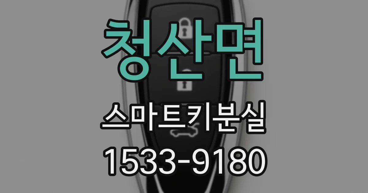 청산면 스마트키분실