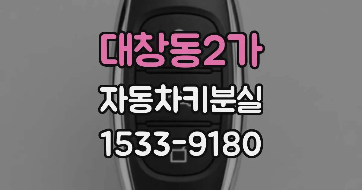 대창동2가 자동차키분실