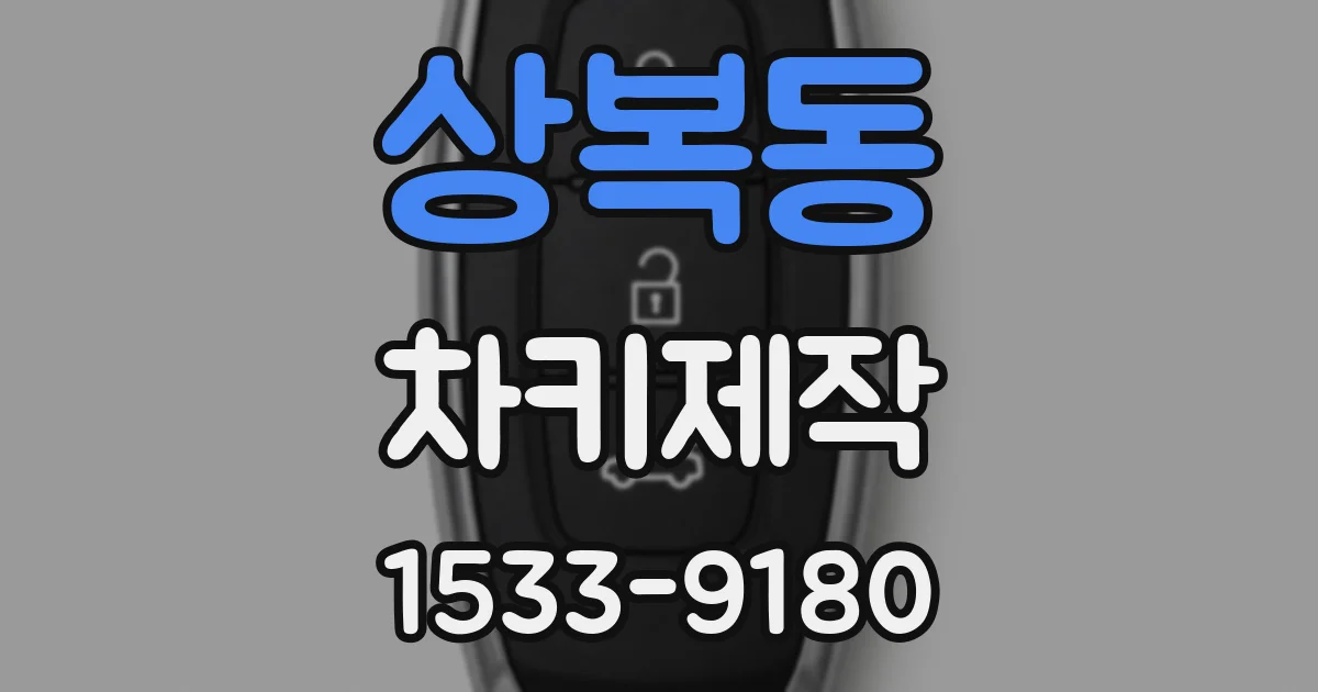 상복동 차키제작