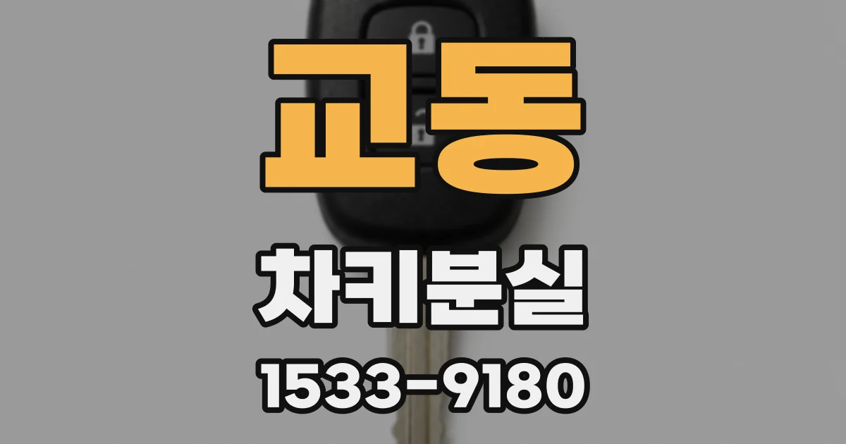 교동 차키분실