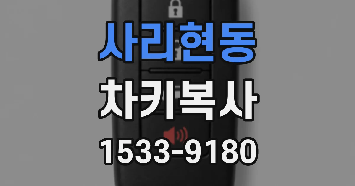 사리현동 차키복사