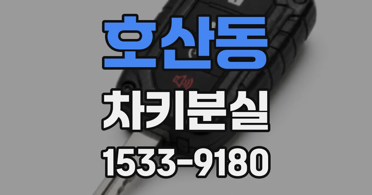 호산동 차키분실