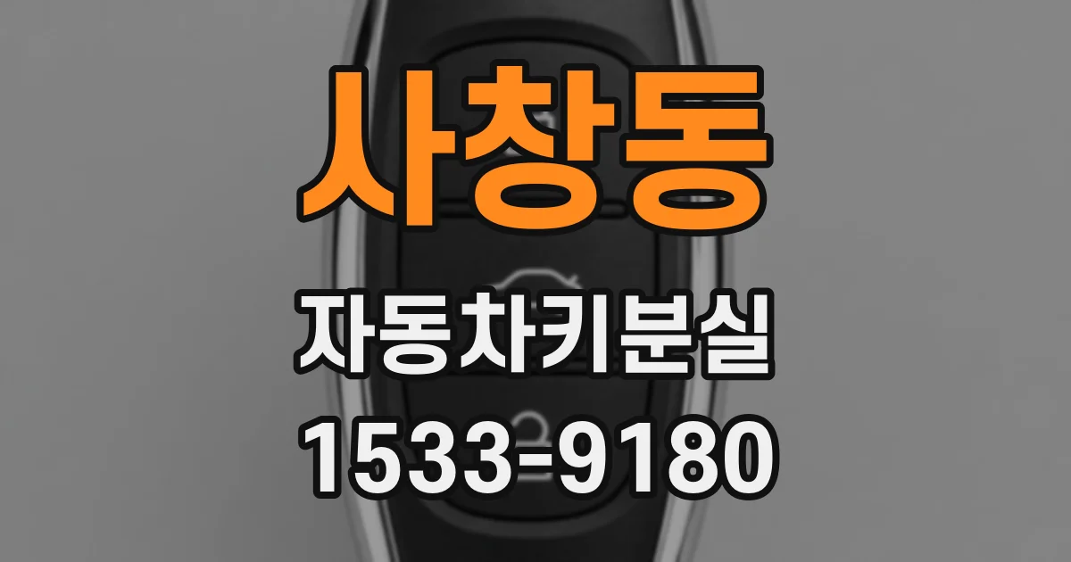 사창동 자동차키분실
