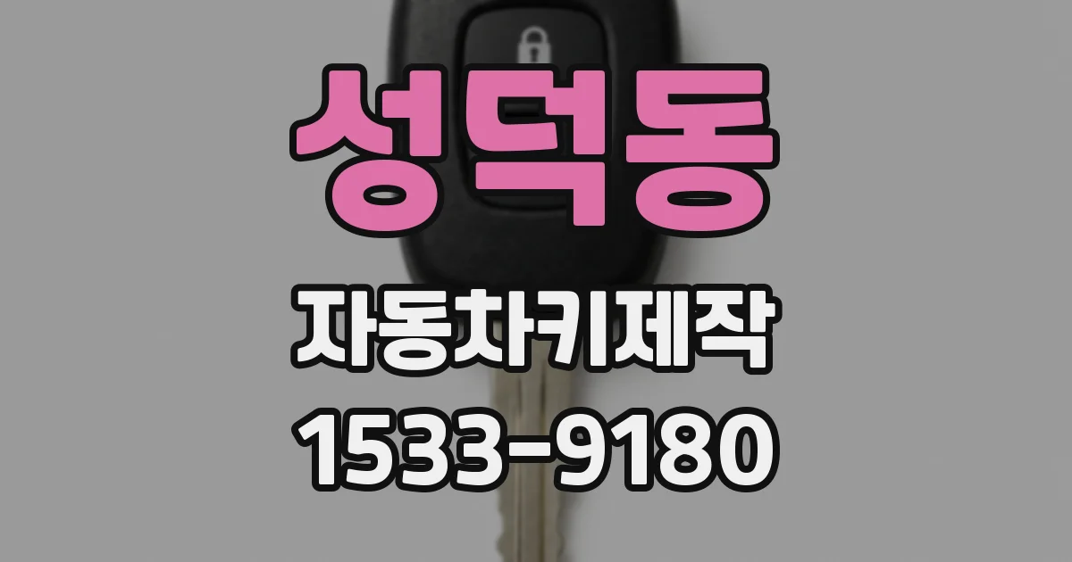 성덕동 자동차키제작