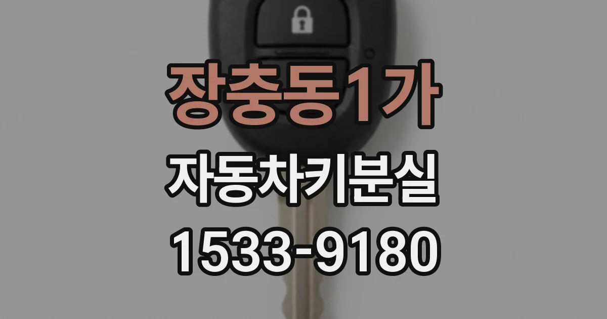 장충동1가 자동차키분실
