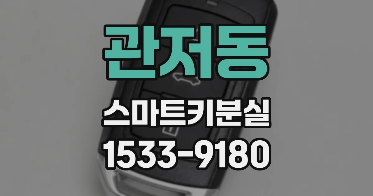 관저동 스마트키분실