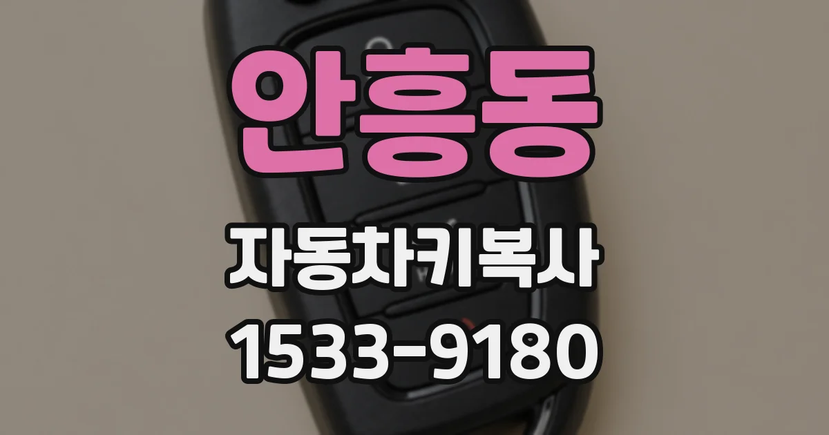 안흥동 자동차키복사