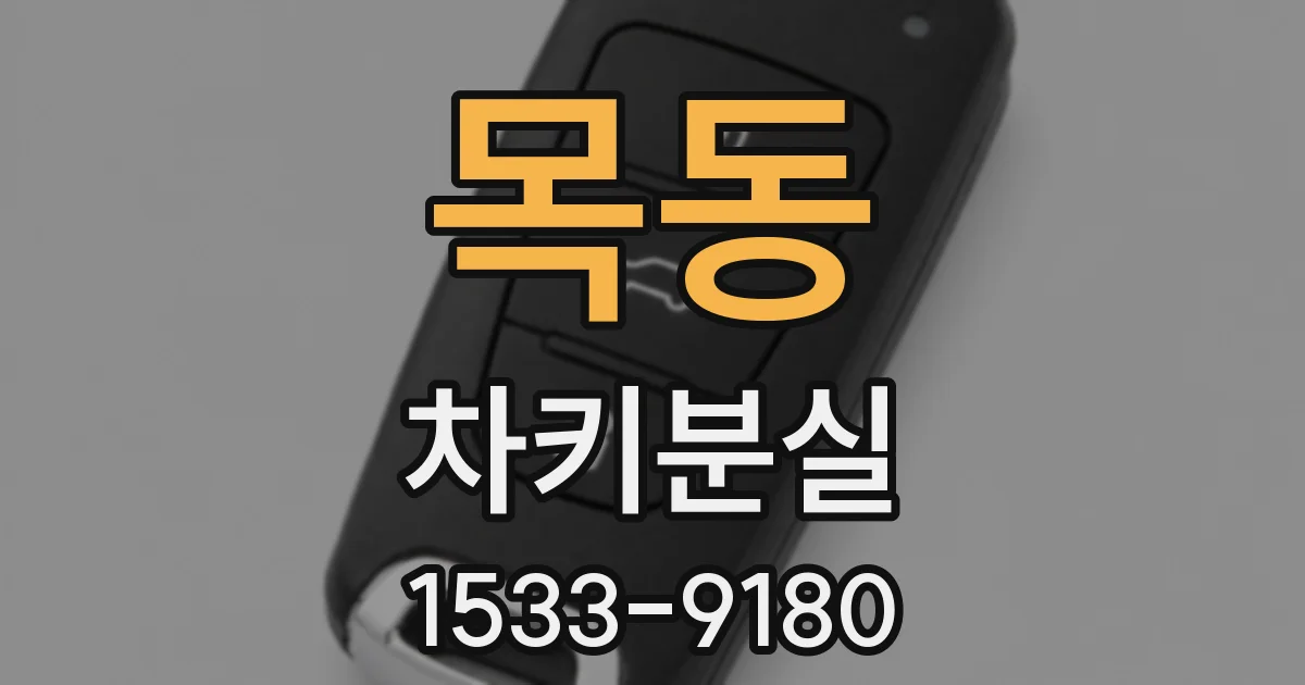 목동 차키분실