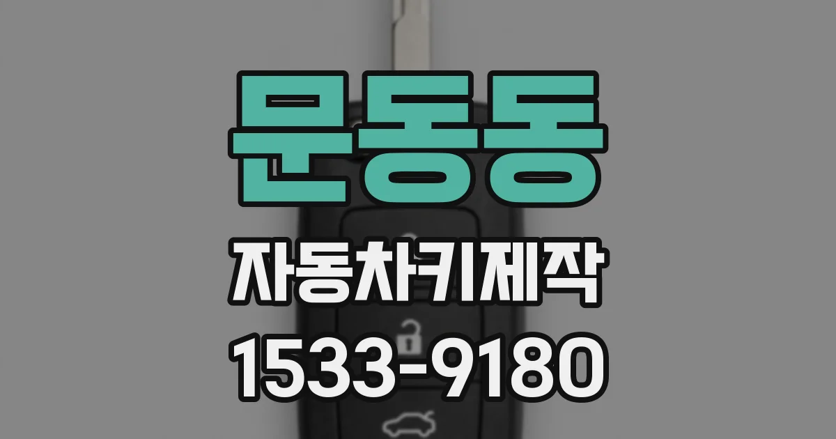 문동동 자동차키제작