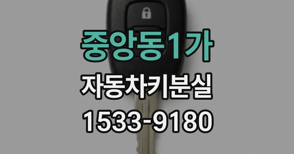 중앙동1가 자동차키분실