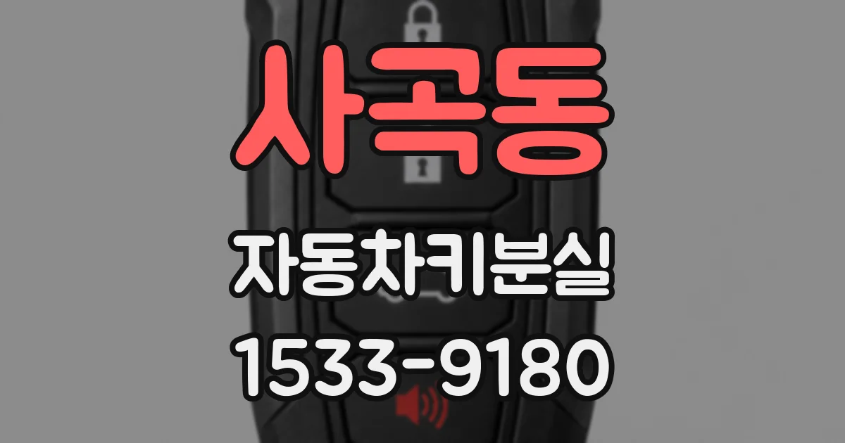 사곡동 자동차키분실