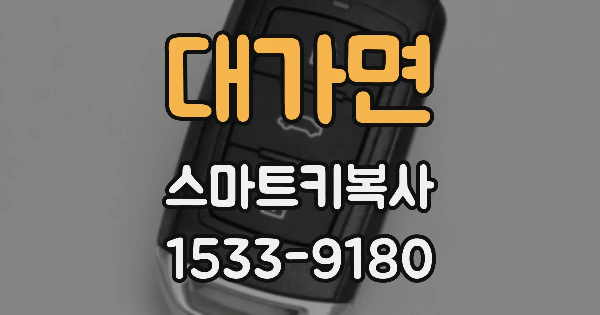 대가면 스마트키복사